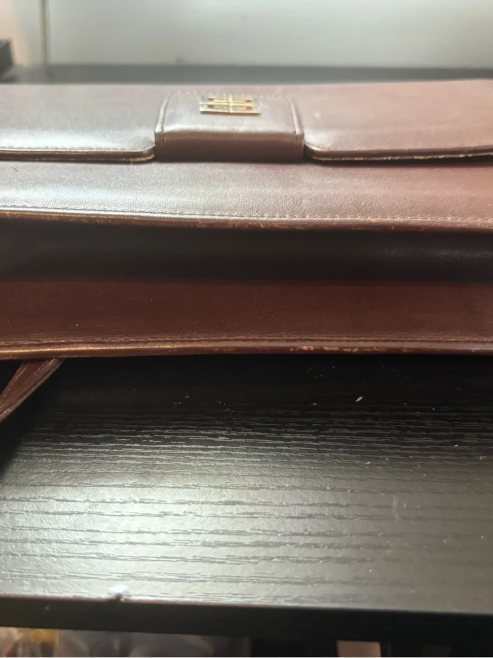 Authentic Vintage Givenchy 4G Leather Flap Bag - Brown - Good Exterior Condition
